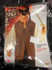 New Mens Buccaneer Shirt Chemise Pirate Costume Halloween Party Theme Chest 42