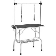 Dog Grooming Table Large Adjustable Heavy Duty Portable W/Arm Noose Mesh Tray