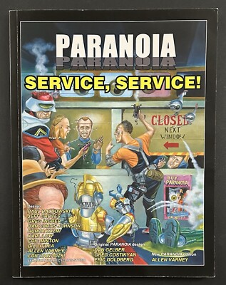Paranoia RPG  Service, Service!  MGP6639 1st print Mongoose 2005 PB used good