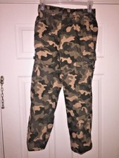 Lands End Iron Knee Kids Camouflage Insulated Cargo Pants Hunting Boys SZ 10