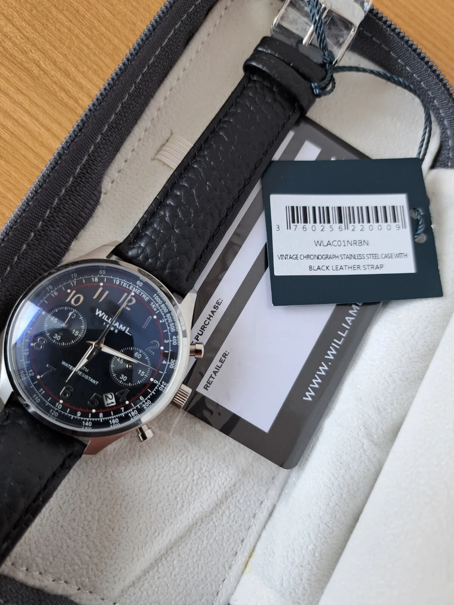William l top vintage style chronograph