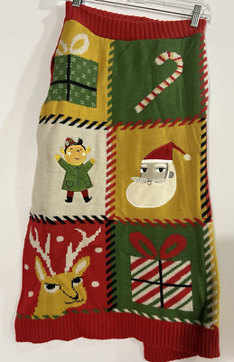 Dog Christmas Sweater Party Pet Jumper Thick Warm Santa Elf Stocking Size-XL NEW