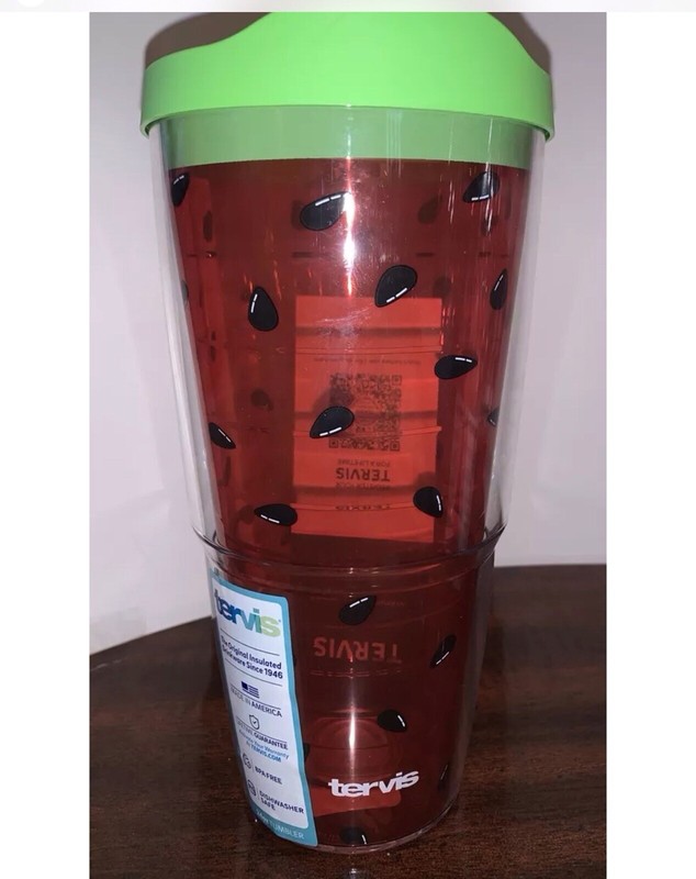 Tervis 24 oz Tumbler Watermelon Designed Insulated Summer Fun BFA Free With Lid