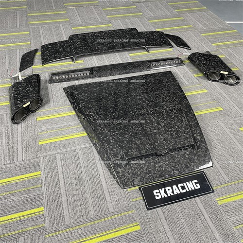 Forged Dry Carbon Bodykit Rear Trunk Roof Spoiler Hoods Panels for Benz W464 G63 - Picture 47 of 49