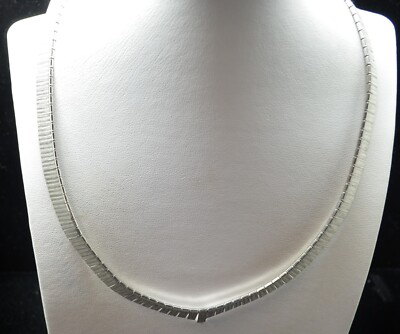 Sterling Silber dicke flache Kette Halskette 16,0'' #FMC176