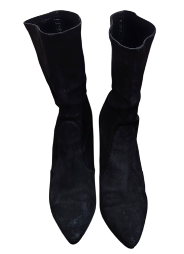 Stuart Weitzman Clinger Black Suede Booties - Size 9.5 M - Picture 3 of 15