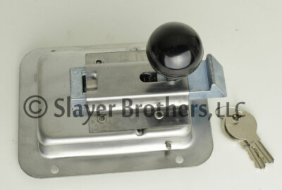 Custom Polished Stainless Steel Paddle Handle Door Latch + Latch