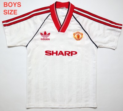 MANCHESTER UNITED 1988/1989/1990 AWAY FOOTBALL SHIRT