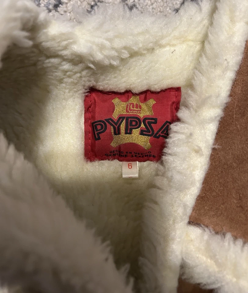 Chaleco de cuero genuino y piel sintética PYPSA para niñas talla 6 pypsa Foto 4 de 4