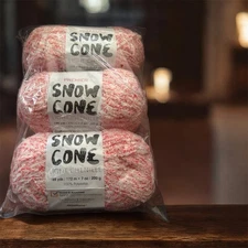 3  Premier Snow Cone Light Chenille Yarn “Lychee”