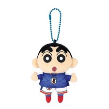 Llavero mascota de felpa de la selección nacional de fútbol americano de Japón Crayon Shin-chan oficial de la JFA