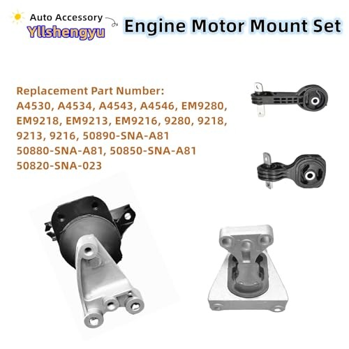 4pcs Engine Motor and Trans Mount Kit Compatible with 2006-2010 Civic 1.8L - Bild 4 von 6