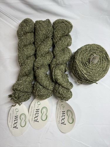 O-Wool - 50g/130yds/120m - Organic Merino/Cotton - 3 skeins+ - Lot 322202