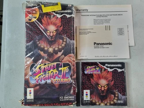 Super Street Fighter II 2 Turbo Panasonic 3DO 1994 Long Box with Manual TESTED