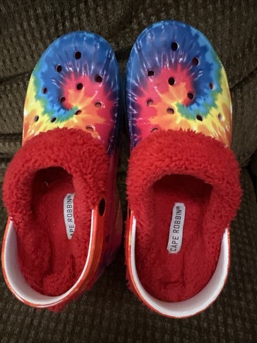 Cape Robbin Gardener-3 Platform Multi Tie Dye Chunky Lined Clogs Strap Sandals - Picture 4 of 7