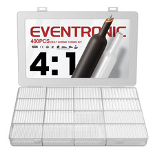 Eventronic 4:1 Heat Shrink Tubing Kit - 400 Pcs Adhesive Lined, Wire Shrink Wrap