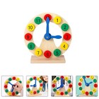 1Pc Children Time Cognitive Toy Wooden Clock Toy Number Clock Teaching Tool