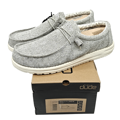 Hey Dude Wally Linen Iron Sneaker Shoe Men display picture 1