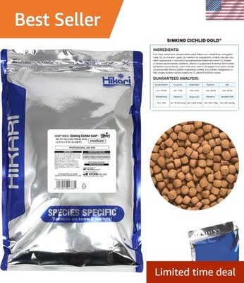 2.2lb Cichlid Gold Pellets - High Protein for Brilliant Tropical Fish