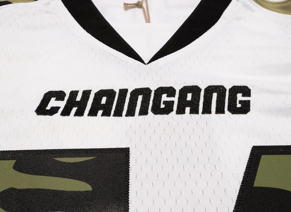 Camiseta deportiva WWE Mitchell & Ness John Cena Football Legacy Chain Gang Camuflada Talla XL Foto 4 de 4