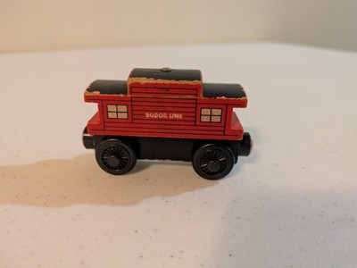Thomas the Train Sodor Line Caboose Wooden Railway Vintage Year 1999 Red Black