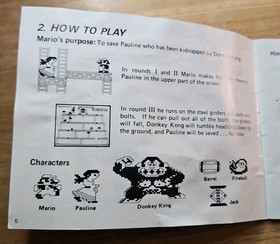 Nintendo NES Manual Only Donkey Kong Classics 