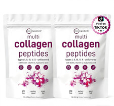 2-Pack 1LB Multi Collagen Peptides Powder Type I II III V X NEW