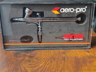 Hansa Aero Pro 201 aerografo 0 2 ugello tazza 2 ml raro prodotto in Germania solo testato
