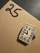 Swiss Tonneau Watch Movement with Dial – Non Magnetic – c.1930 – For Repair