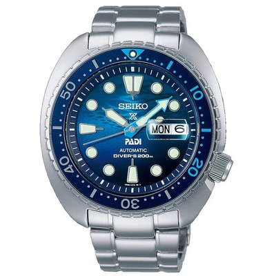 Seiko Prospex PADI Turtle Great Blue Automatic Men's Diver Watch SRPK01