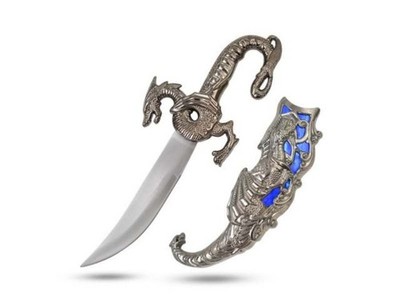 10'' Fantasy Dragon Dagger Fixed Blade Sword Medieval Ninja w/ Scabbard