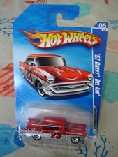 Hot Wheels HW PERFORMANCE '10 Series Red & Silver '57 Chevy Bel Air 1/64 #5/10