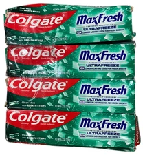 Colgate Max Fresh Toothpaste, Whitening Toothpaste, Mini Breath Strips, Exp 2/27