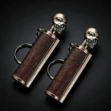 2pc Portable Permanent Match Keychain, Flint Matchstick Fire Starter Lighter