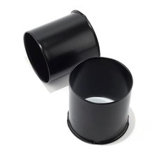 2Pcs 4.25" Push Through Wheel Center Caps 4.25" Hub 4.22"H Matte Black