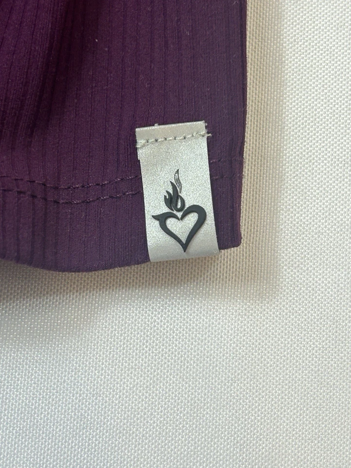 Torrid Active Quarter Zip Top Womens 1 Purple Nylon Spandex Long Sleeve Stretch - Image 4 of 4