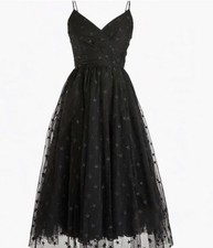 J. Crew Black Starry Tulle Dress Women's Size 2