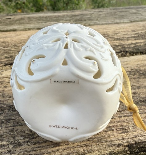 Adorno de manzana MADERA DE CUÑA con caja de porcelana - vacaciones de Navidad - HERMOSO - Imagen 5 de 6