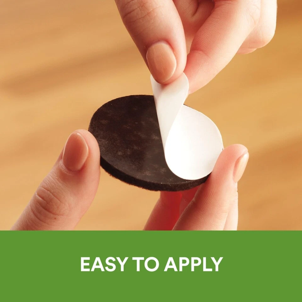 Scotch Felt Floor Protector Pads for Chairs Tables and Furniture 32 Pack 1x1 ... - Image 3 of 4