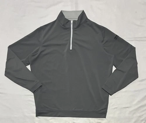 Peter Millar Pullover Mens Large Gray Quarter Zip Golf Stretch Performance Top