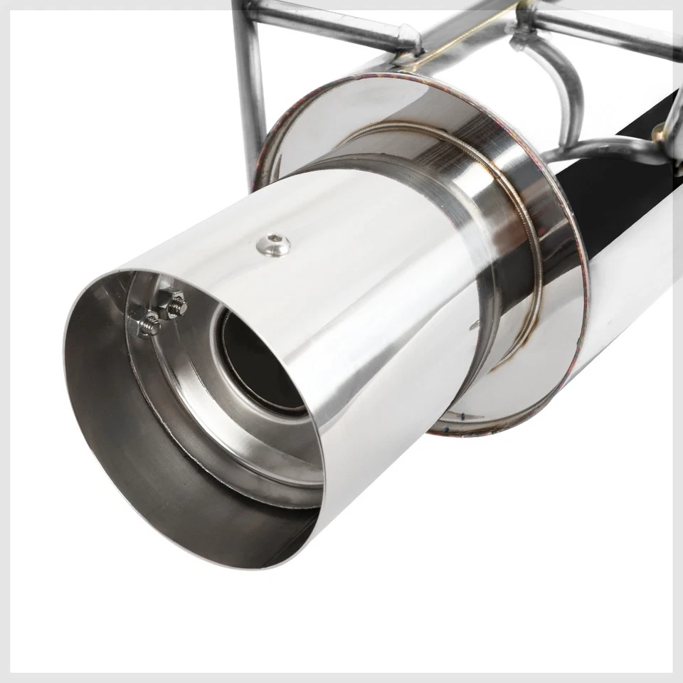 Sistema de escape Catback de acero inoxidable punta de silenciador de 4,5" para Honda Del Sol 93-97 Foto 3 de 4