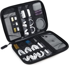 BAGSMART Large Electronics Travel Organizer Case, Tech Accessories Cord Black