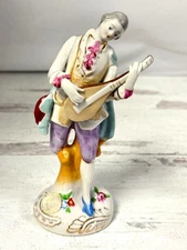 Vintage Hinode Japan Colonial Musician Porcelain Figurine 7"