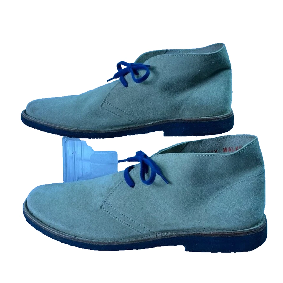 Wally Walker Chukka Boots Mens 12 Leather Suede Italy Made Lace Up Casual Formal - Image 4 of 4