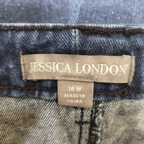 Jessica London Denim Maxi Skirt Womens Sz 14W Blue Dark Wash Pockets Modest - Picture 7 of 8