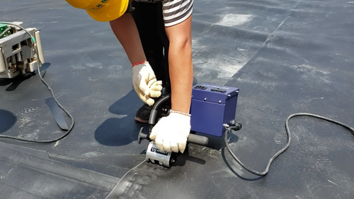230V Weldy WGW 300 Roofing Waterproof Membrane Installation Advertising Banner - Video 1 of 1