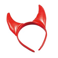 Devil Horns Vinyl On Headband Halloween Costume Accessory