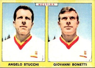 1966/67 footballers figurine sandwiches New #Stucchi / Bonetti Messina