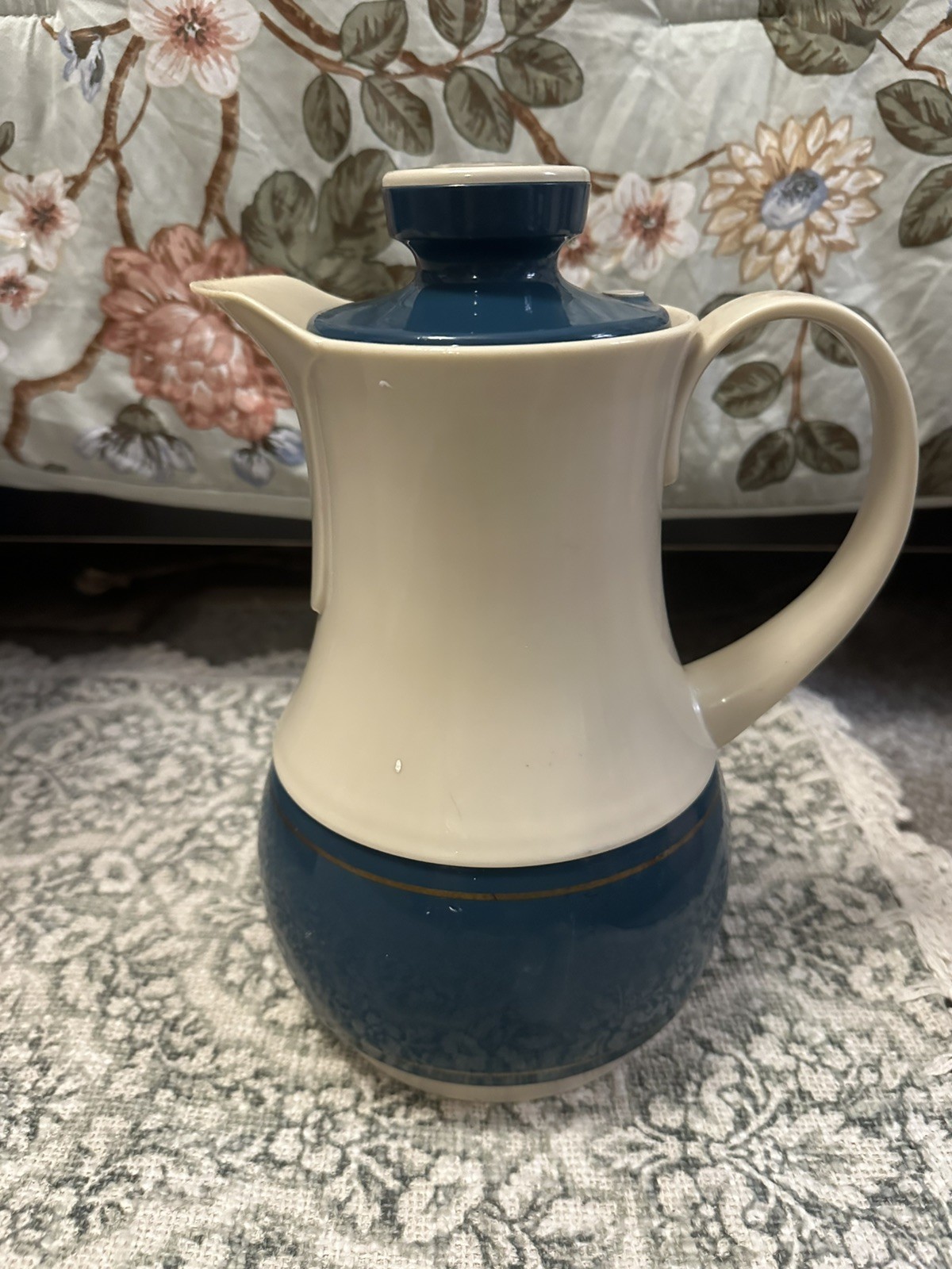 Vintage Thermos Coffee Carafe Blue No. 570 Ingried 32oz West Germany