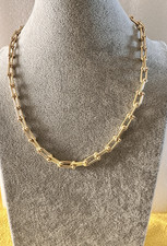 18K Gold Plated Stainless Steel Designer Necklace 21in-68.8gr.